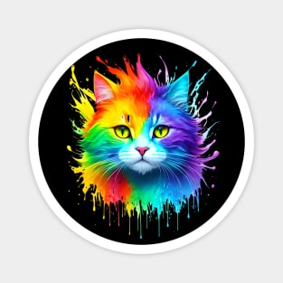 colorful cat Magnet